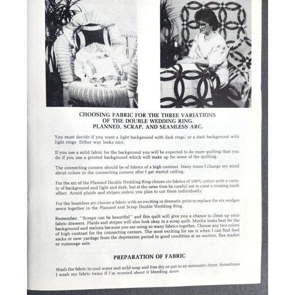 1988 Quick Strip Jorgenson Double Wedding Ring Quilt Acrylic Templates + Book - Picture 10 of 16